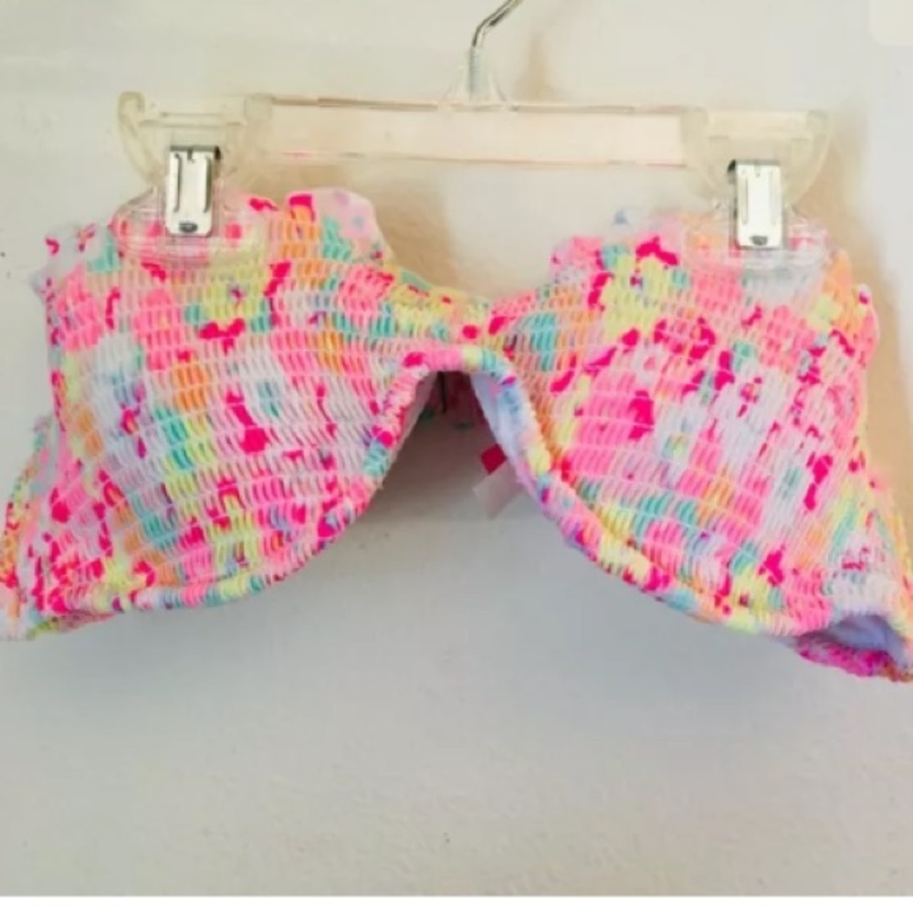 Victoria’s Secret Floral Smocked Bikini Top 34B
